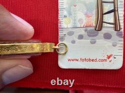 19K Gold Frame Pendent Emerald Buddha Gold Pendent Thailand Amulet Man Women