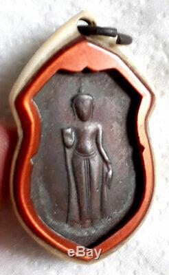 1st Batch Coin Luangphor Drammachak Antique Thai Buddha Amulet Pendant, rare