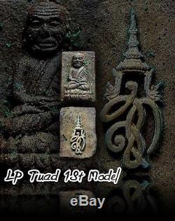 1st Model Old Holy 108 Herbs Phra Lp Tuad Thai Buddha Amulet Original Temple Box