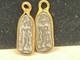 2 Antique Gold Boon Wat Klang Bang Kaew Thai Buddha/Monk Safety Amulet Pendant
