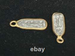 2 Antique Gold Boon Wat Klang Bang Kaew Thai Buddha/Monk Safety Amulet Pendant