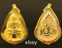 22K Gold Buddha Pendant LP Sothorn Holy Amulet Auspicious Thai Jewelry Fine 3.8g
