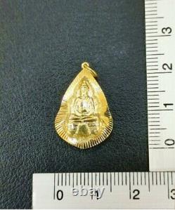 22K Gold Buddha Pendant LP Sothorn Holy Amulet Auspicious Thai Jewelry Fine 3.8g