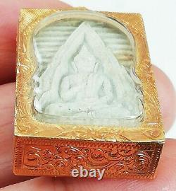 22K Gold Buddha Pendant Thai Amulet Auspicious Solid Yellow Men Women Genuine