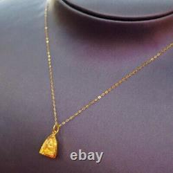 22K Thai Buddha Amulet Pendant + 24 inch Necklace Chain Holy Fine Gold Jewelry