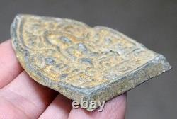 3 Buddhas PHRA TRIKAYA Antique THAI BUDDHA AMULET Tin Lead Alloy SACRED Artifact