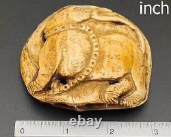 3 Panneng Carved Tiger Scared Kradook Talisman LP Parn Yantra Thai Amulet #3834