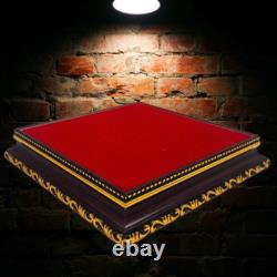 3 Set Altar Buddha base Amulet Stand Red velvet cloth, Thai hand made by wood