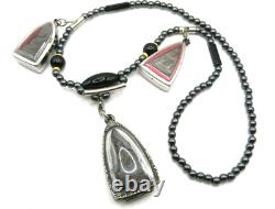 3 Set Antique Thai Buddha Amulet Pendant Hematite Necklace Chinnarat Lp Thuad