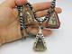 3 Set Antique Thai Buddha Amulet Pendant Hematite Necklace Phra Rod Nangpaya