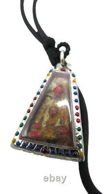 3 Set Antique Thai Buddha Amulet Pendant Necklace Phra Somdej Phra Pong Suphan