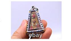 3 Set Antique Thai Buddha Amulet Pendant Necklace Phra Somdej Phra Pong Suphan