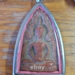3 Thai Buddha Khun Phan Powerful Amulets, Set In Cases With Necklace, Powerful