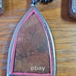 3 Thai Buddha Khun Phan Powerful Amulets, Set In Cases With Necklace, Powerful