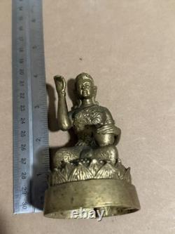 4 Brass Nang Kwak Statue Buddha Bucha Luck Wealth Fetish Talisman Thai Amulet