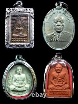 4 pcs Buddha Phra LP Sod Wat Paknam Figure Thai Amulet