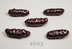 5 Pcs Best Powerful Leklai Naga Suriyan Racha Red Thai Amulet Magic Holy Stone