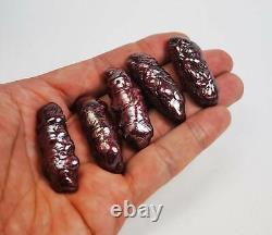 5 Pcs Best Powerful Leklai Naga Suriyan Racha Red Thai Amulet Magic Holy Stone