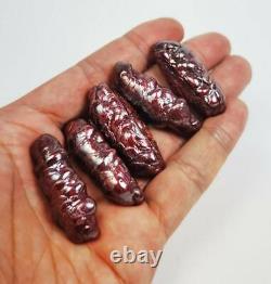 5 Pcs Best Powerful Leklai Naga Suriyan Racha Red Thai Amulet Magic Holy Stone