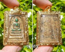 5 Phra Gilt Gold Green Somdej Benjapakee Phim Yai Wat Rakang Thai Amulet #aa3685