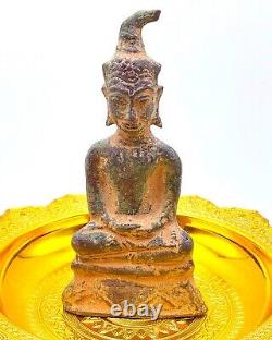 5 Samrit Bronze Phra Ngang Excavated Talisman Buddha Amulet Statue #aa3814