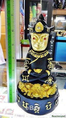 5018 Ngang Ngung Mahasaneh Holy Thai Buddha Amulet Love Charm Gold Balck Statue