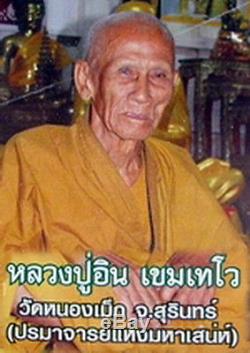 5018 Ngang Ngung Mahasaneh Holy Thai Buddha Amulet Love Charm Gold Balck Statue