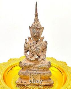 6 Samrit Bronze Rattanakosin Excavated Buddha Thai Amulet Statue #aa3813