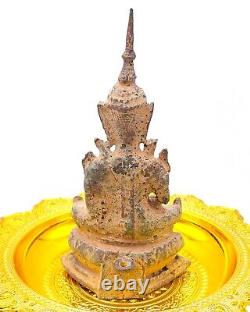 6 Samrit Bronze Rattanakosin Excavated Buddha Thai Amulet Statue #aa3813