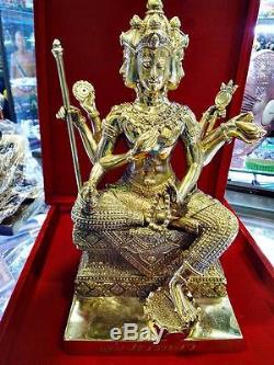 6466-thai Amulet Buddha Bronze Statue Pha-phom 4 Four Face God Lp Nong Big Shine