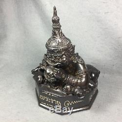 7.5 Bucha Statue Phra Rahu Om Jun LP Noi Thai Amulet Buddha Talisman brass rare