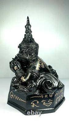 7.5 Phra Rahu Om Jan Brass Buddha Statue Lp Noi Luck Rich Talisman Thai Amulet