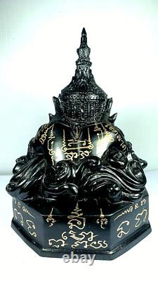 7.5 Phra Rahu Om Jan Brass Buddha Statue Lp Noi Luck Rich Talisman Thai Amulet