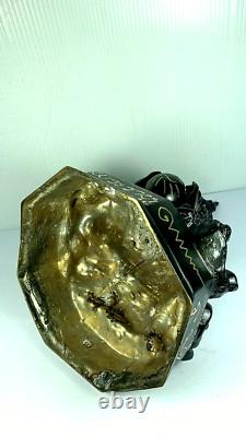 7.5 Phra Rahu Om Jan Brass Buddha Statue Lp Noi Luck Rich Talisman Thai Amulet