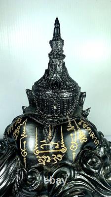 7.5 Phra Rahu Om Jan Brass Buddha Statue Lp Noi Luck Rich Talisman Thai Amulet