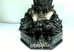 7.5 Phra Rahu Om Jan Brass Buddha Statue Lp Noi Luck Rich Talisman Thai Amulet