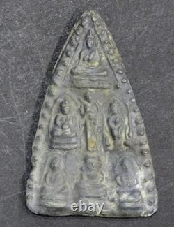 7 BUDDHAS Antique THAI BUDDHA AMULET Lead Alloy SACRED Artifact 7 BUDDHAS Antique THAI BUDDHA AMULET Lead Alloy SACRED Artifact
