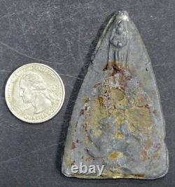 7 BUDDHAS Antique THAI BUDDHA AMULET Lead Alloy SACRED Artifact