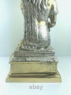 8.5 Brass Nang Kwak Statue Buddha Bucha Luck Wealth Fetish Talisman Thai Amulet