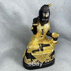 8.5 Enamel Real Gold Kuman Thong Phra LP Tae Voodoo Spirit Amulet Thai Buddha