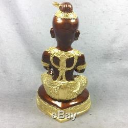 8 Enamel Real Gold Kuman Thong Phra LP Tae Voodoo Spirit Amulet Thai Buddha