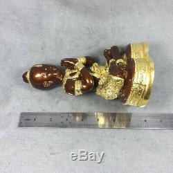 8 Enamel Real Gold Kuman Thong Phra LP Tae Voodoo Spirit Amulet Thai Buddha