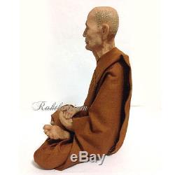 9 W Thai Buddha Amulets Monk LP Mun Bhuridatta Resin Lifelike Decoration