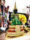 9034 Thai Emerald Buddha Statue Meditation Amulet Green Red Gold Armor New 27 CM