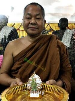 9095-leklai Statue Green Glow In Dark Buddha Thai Amulet Moon Light Lp Somporn