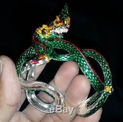 925 SOLID SILVER NAKA LP SresudTho genuine Thai Buddha Amulet Bracelet 1 of 19