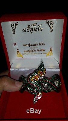 925 SOLID SILVER NAKA LP SresudTho genuine Thai Buddha Amulet Bracelet 1 of 19