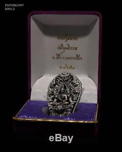 925 Solid Silver Phra PaThomNaKa Wat WiMutTiTham Thai Buddha Amulet Protect RARE