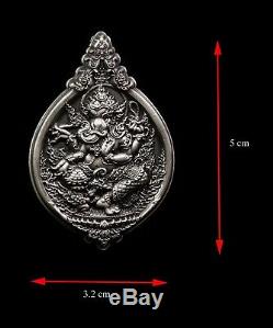 925 Solid Silver coin Ganesh God Shiva Buddha Hindu Antique Thai amulet Rare