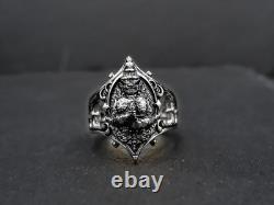925 Sterling Silver Thao WetSuwan Protect Ring Thai Buddha Amulet Jewelry